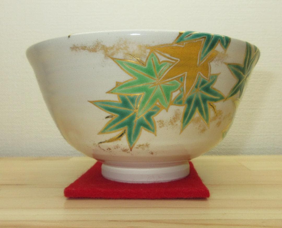 専用 送料込【逢絢亭】茶道具 茶碗 京焼 青楓の図 竜谷窯 宮川香雲 共箱入り