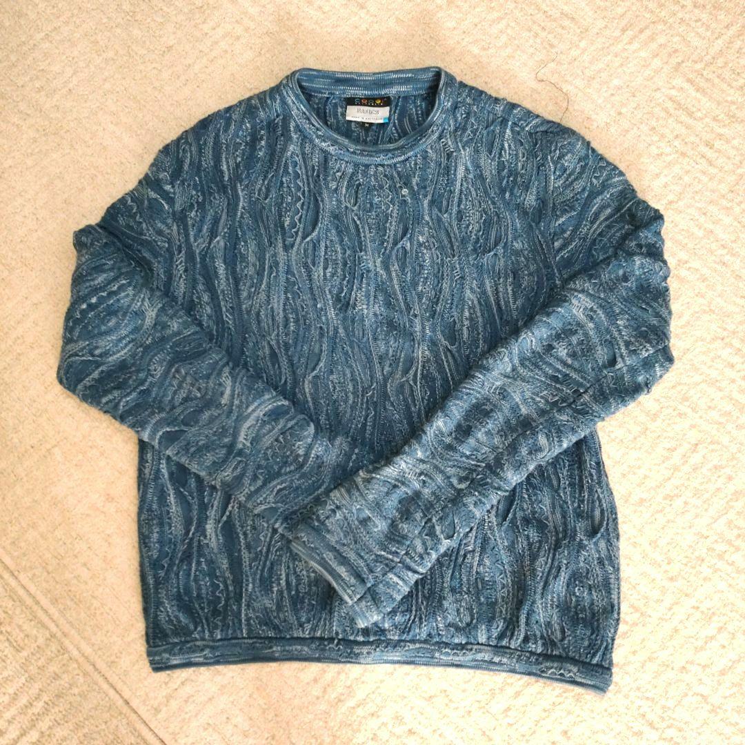 coogi　クージー　3Dニット　立体網　インディゴ　Mサイズ　コットン