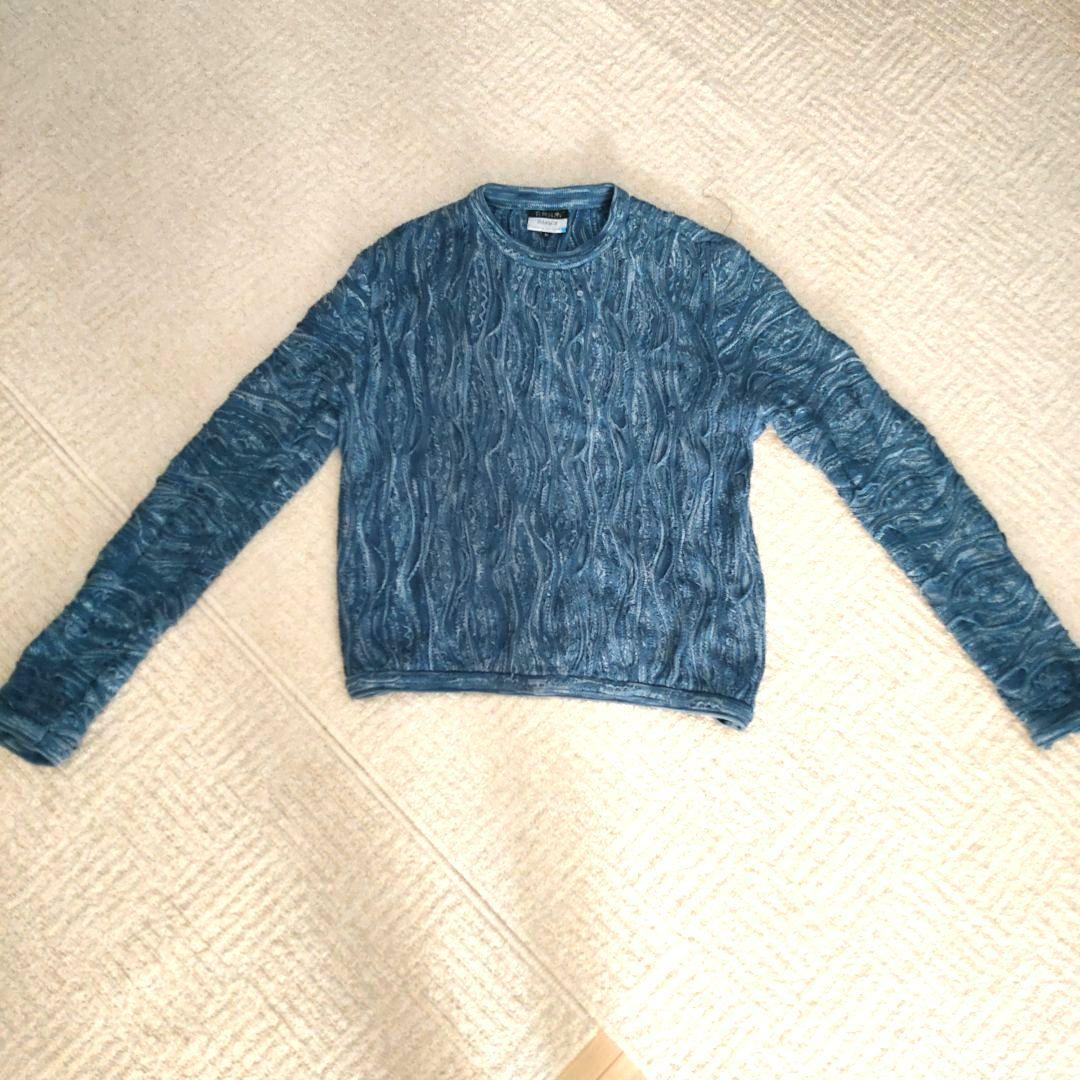 coogi　クージー　3Dニット　立体網　インディゴ　Mサイズ　コットン