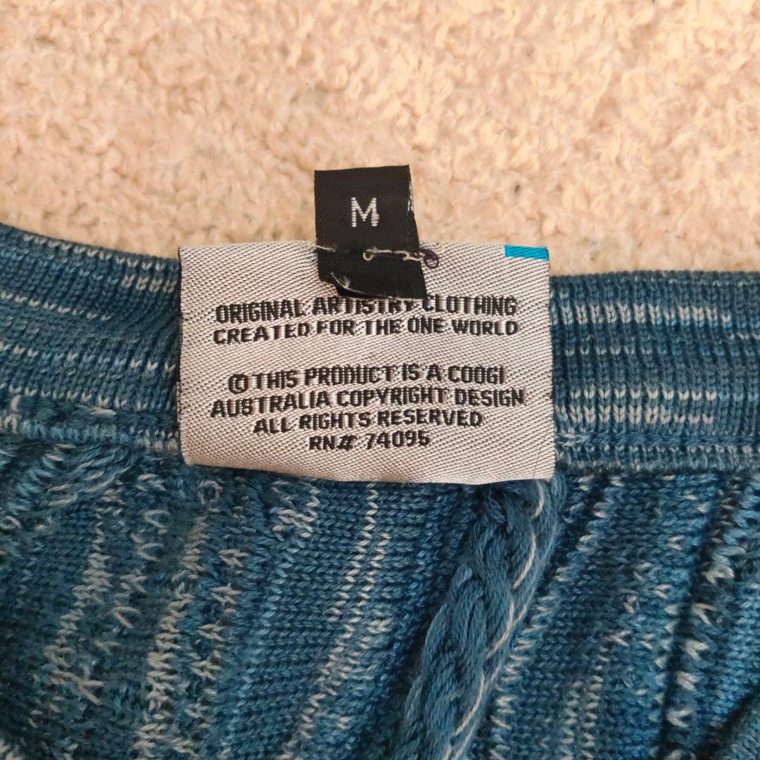 coogi　クージー　3Dニット　立体網　インディゴ　Mサイズ　コットン