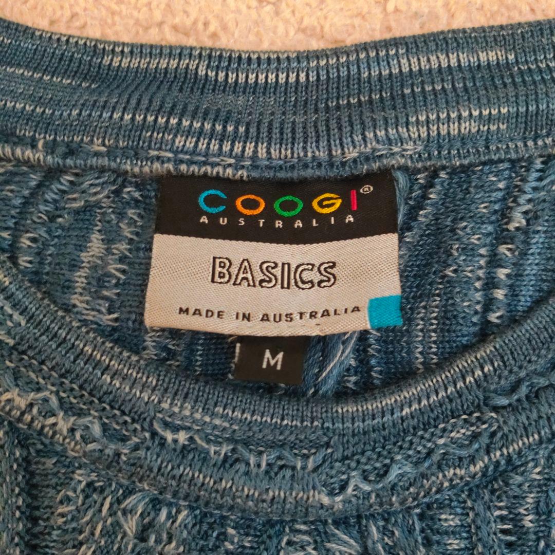 coogi　クージー　3Dニット　立体網　インディゴ　Mサイズ　コットン