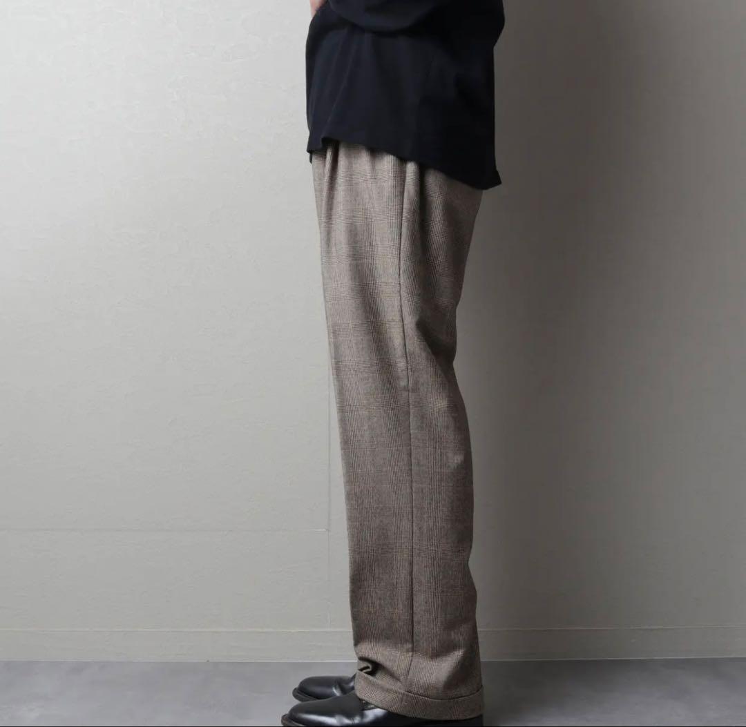 【カシミヤ混】ブルックスブラザーズ 2タック スラックス グレンチェック