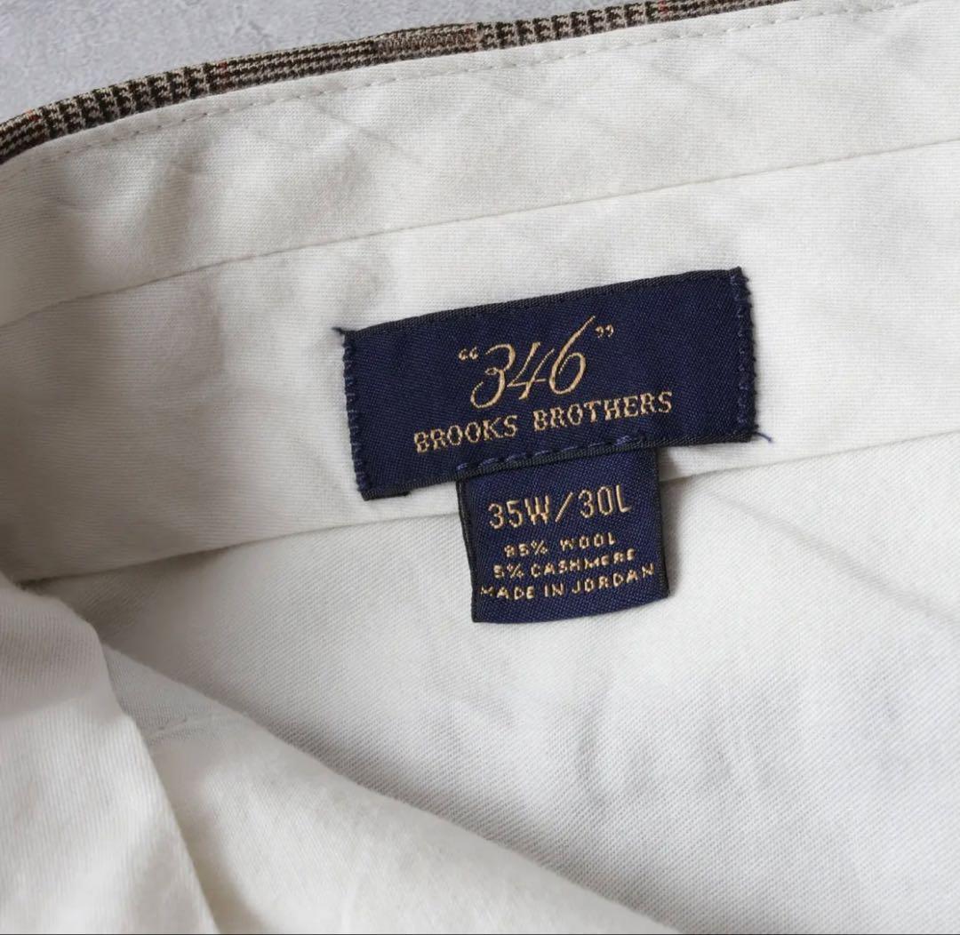 【カシミヤ混】ブルックスブラザーズ 2タック スラックス グレンチェック