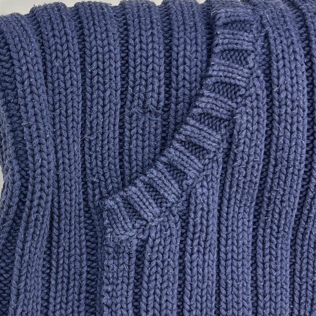 ラルフローレン・長袖ニットセーター・星条旗・ニットパーカー・リブ編み・M