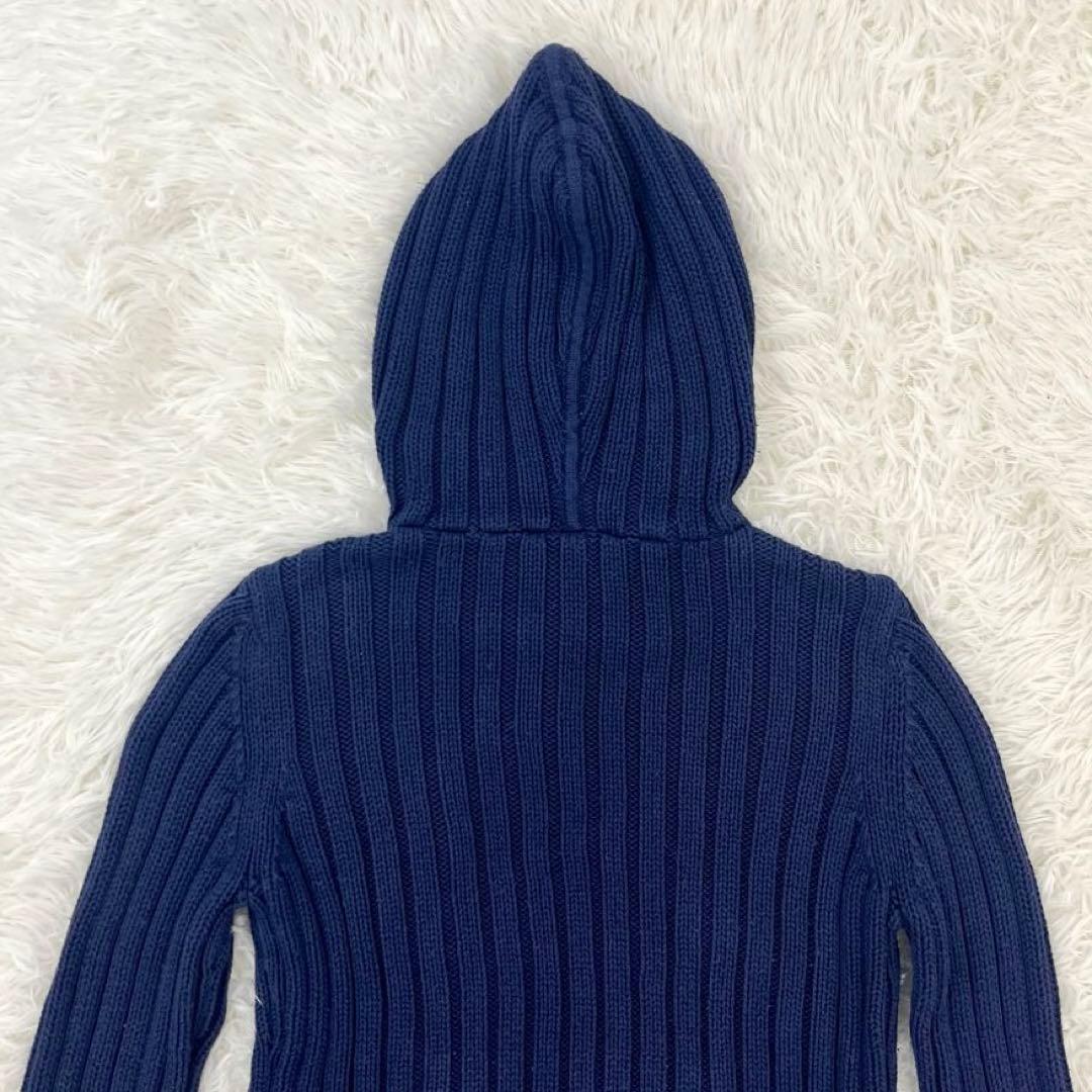 ラルフローレン・長袖ニットセーター・星条旗・ニットパーカー・リブ編み・M