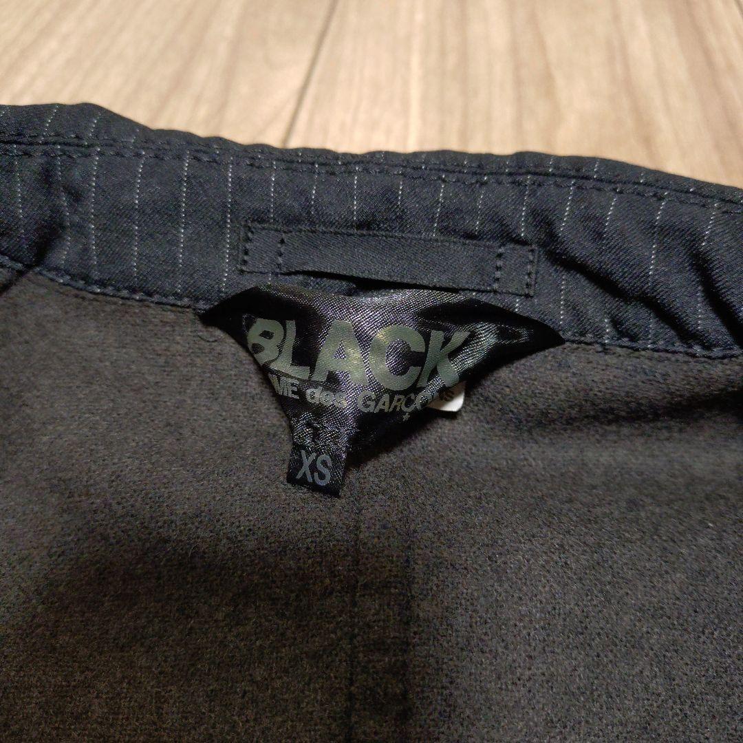 ブラックコムデギャルソン　ジャケット　ストライプ　ポリ縮