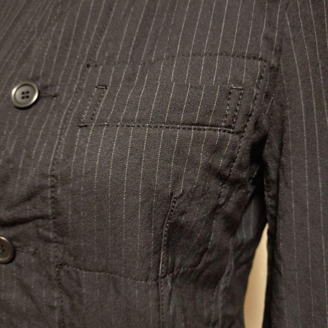 ブラックコムデギャルソン　ジャケット　ストライプ　ポリ縮