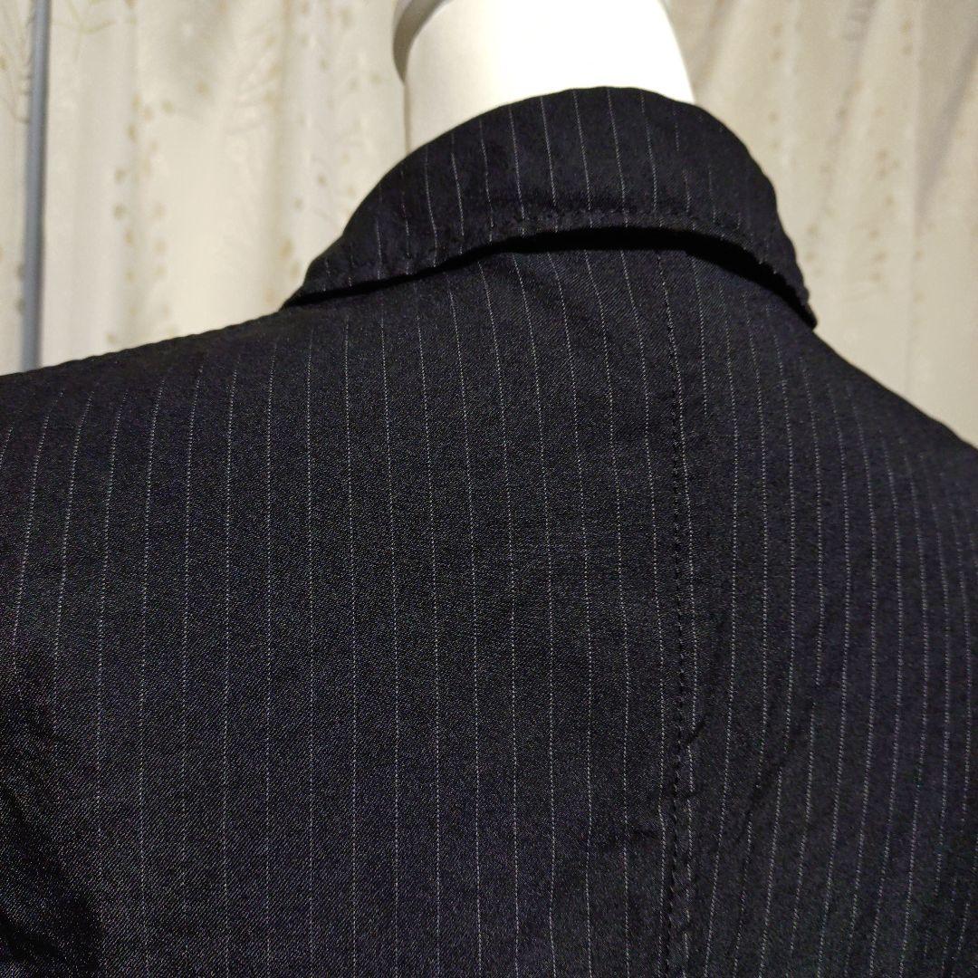 ブラックコムデギャルソン　ジャケット　ストライプ　ポリ縮