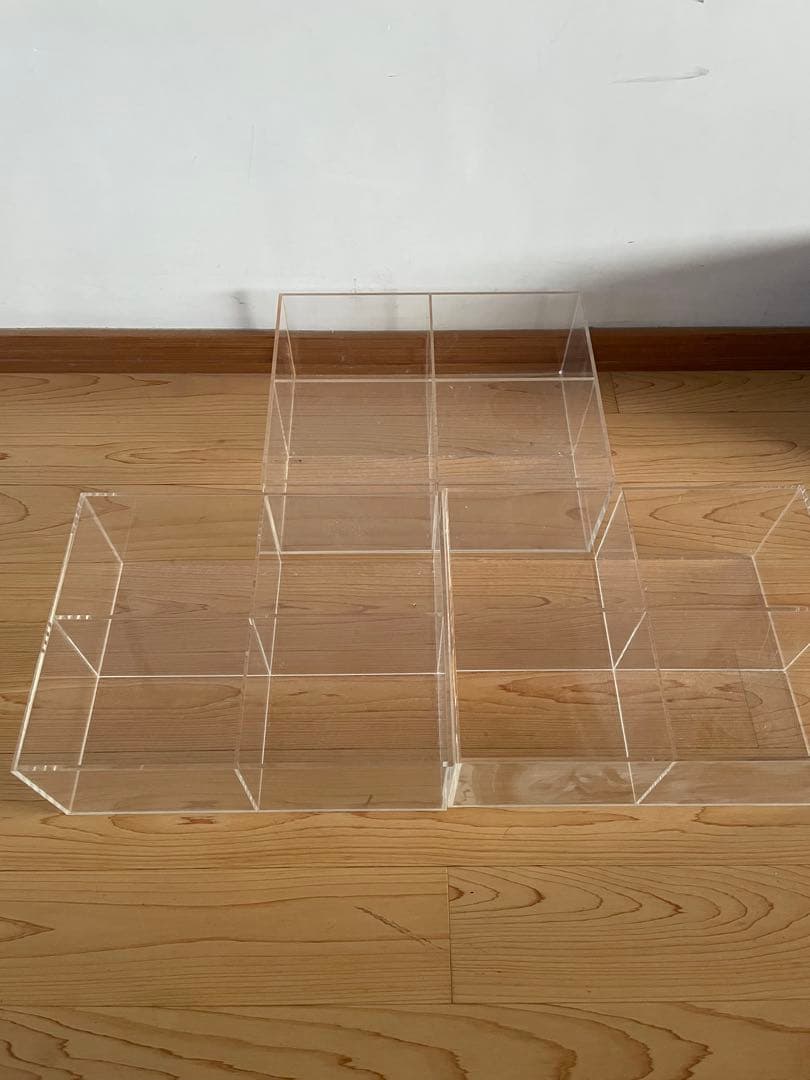 【廃盤】無印良品　アクリルケース 大　CD 文庫本 収納　3個セット