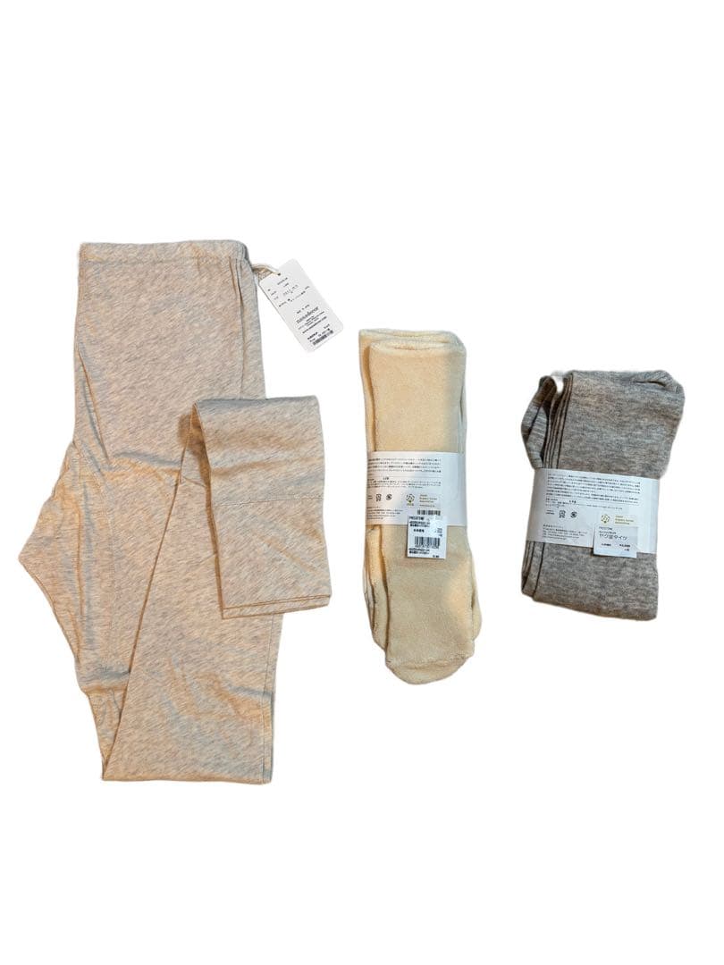 オーガニックコットン:ナナデコール コットンレギンス&プリスティンセット