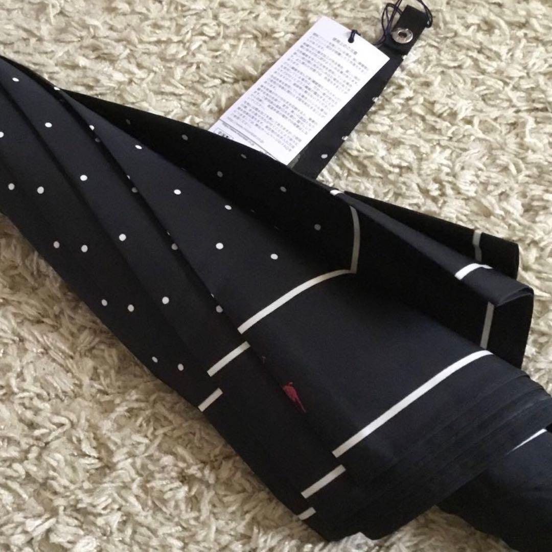 新品　ラルフローレン　雨傘　長傘　ブラック　 ドット柄　傘