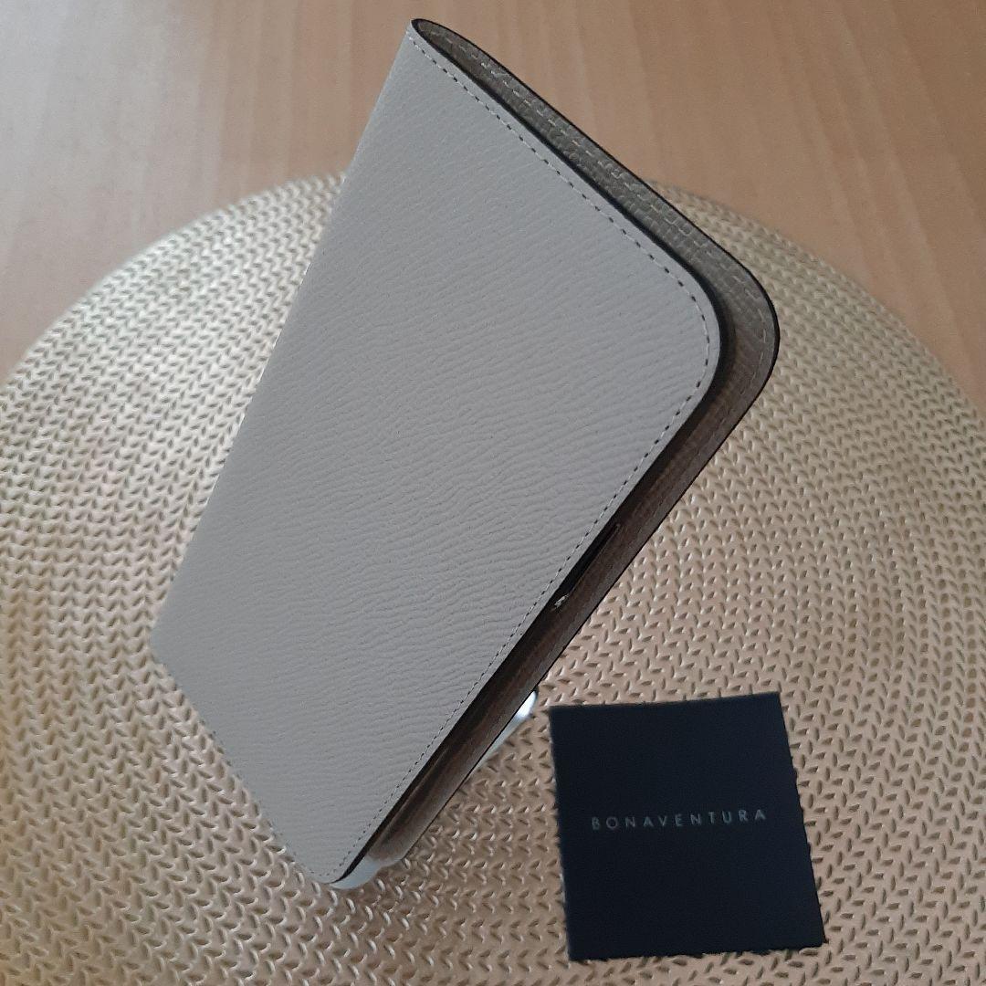 【ボナベンチュラ】 ダイアリーケース iPhone 14 Plus, グレージュ