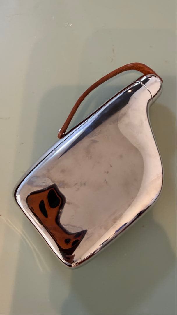 ステンレス製フラスコ レザー付き