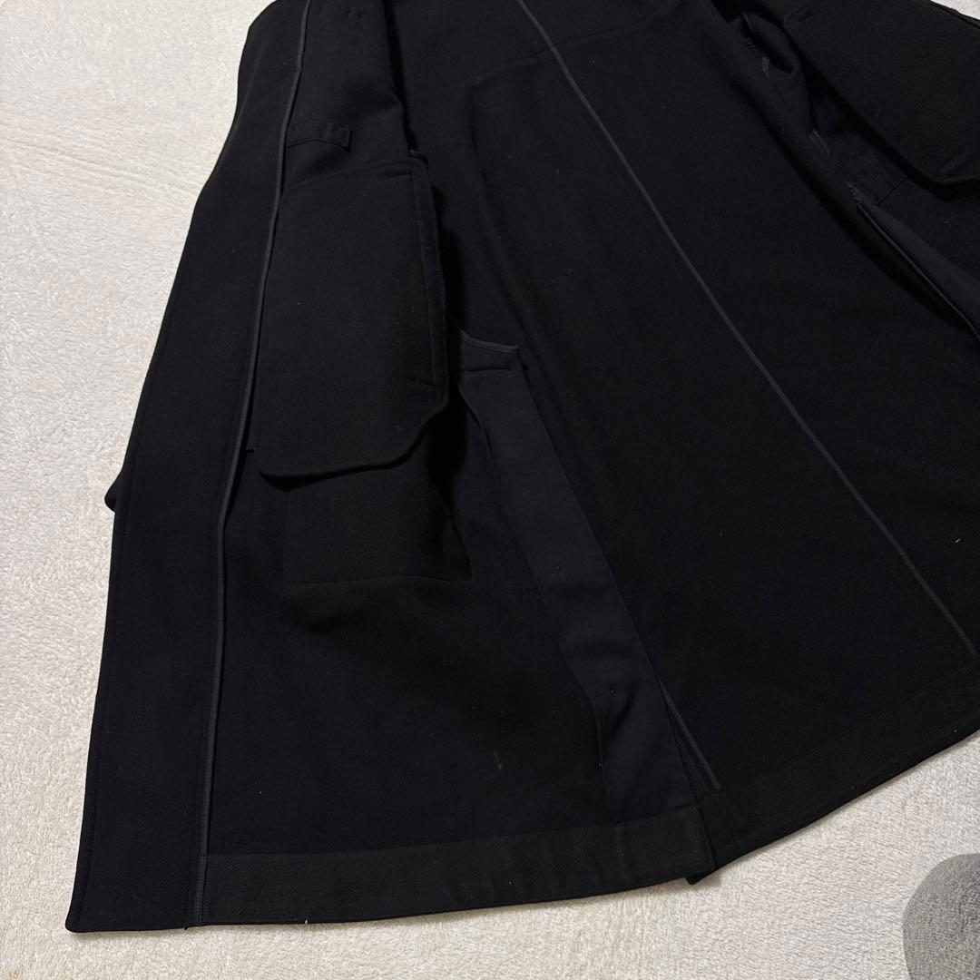 極美品 ユニクロ +j ウールオーバーサイズダッフルコート M ブラック 秋冬