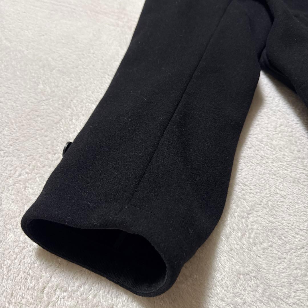 極美品 ユニクロ +j ウールオーバーサイズダッフルコート M ブラック 秋冬