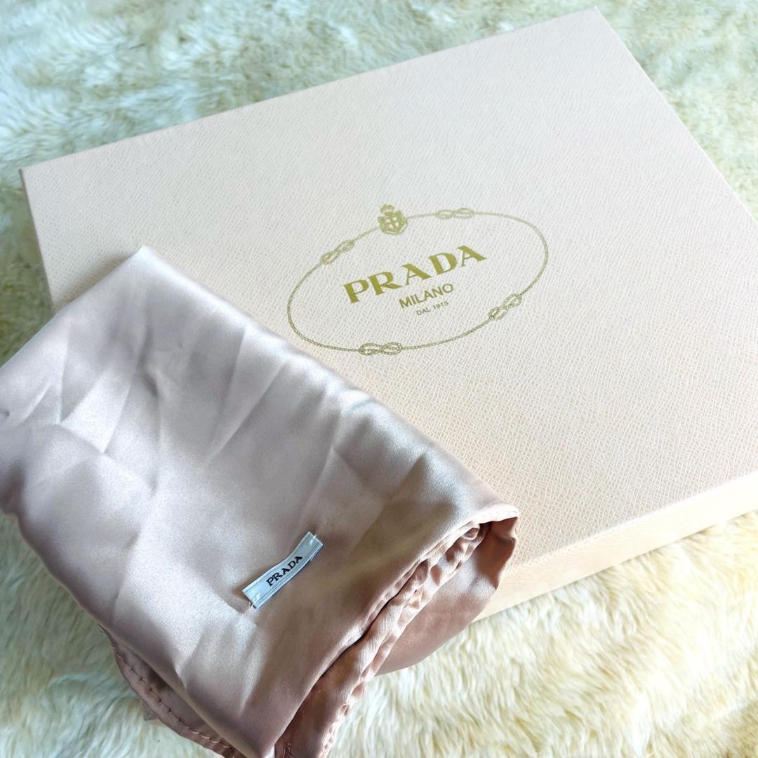 PRADA プラダ　ミュール　ハイヒール　タッセル　ピンクベージュ