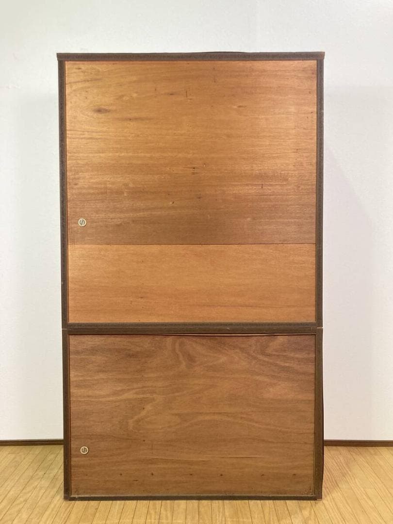 昭和レトロ ヴィンテージ ガラス扉 180 105 大容量 キャビネット 食器棚