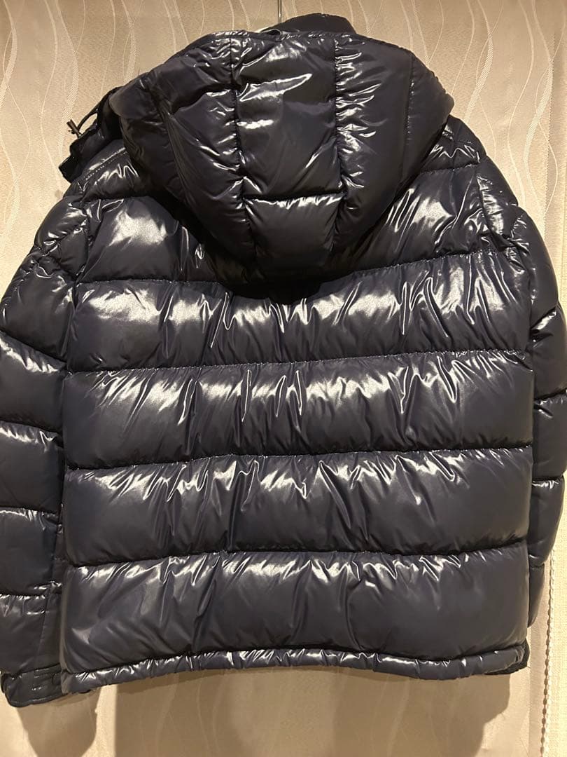 モンクレール フード付きダウンジャケット ネイビー