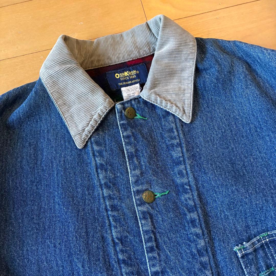 オシュコシュ カバーオール デニムジャケット 裏フリース 42R