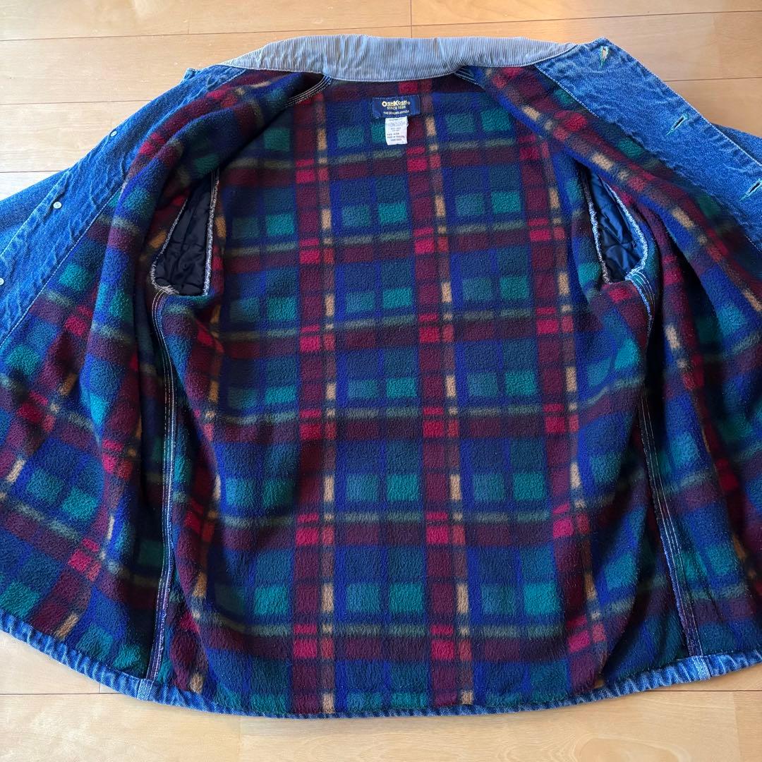 オシュコシュ カバーオール デニムジャケット 裏フリース 42R