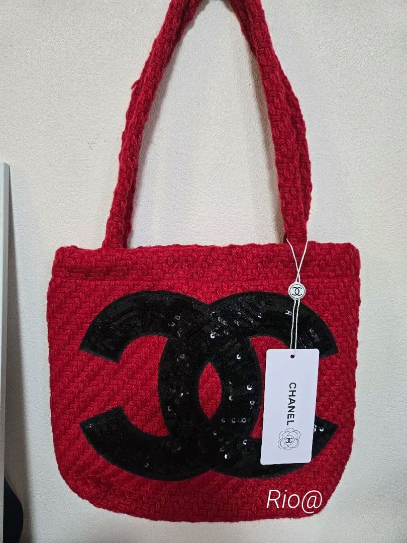 1点のみ最安値 CHANEL ノベルティ トートバッグ ビッグココマーク レッド