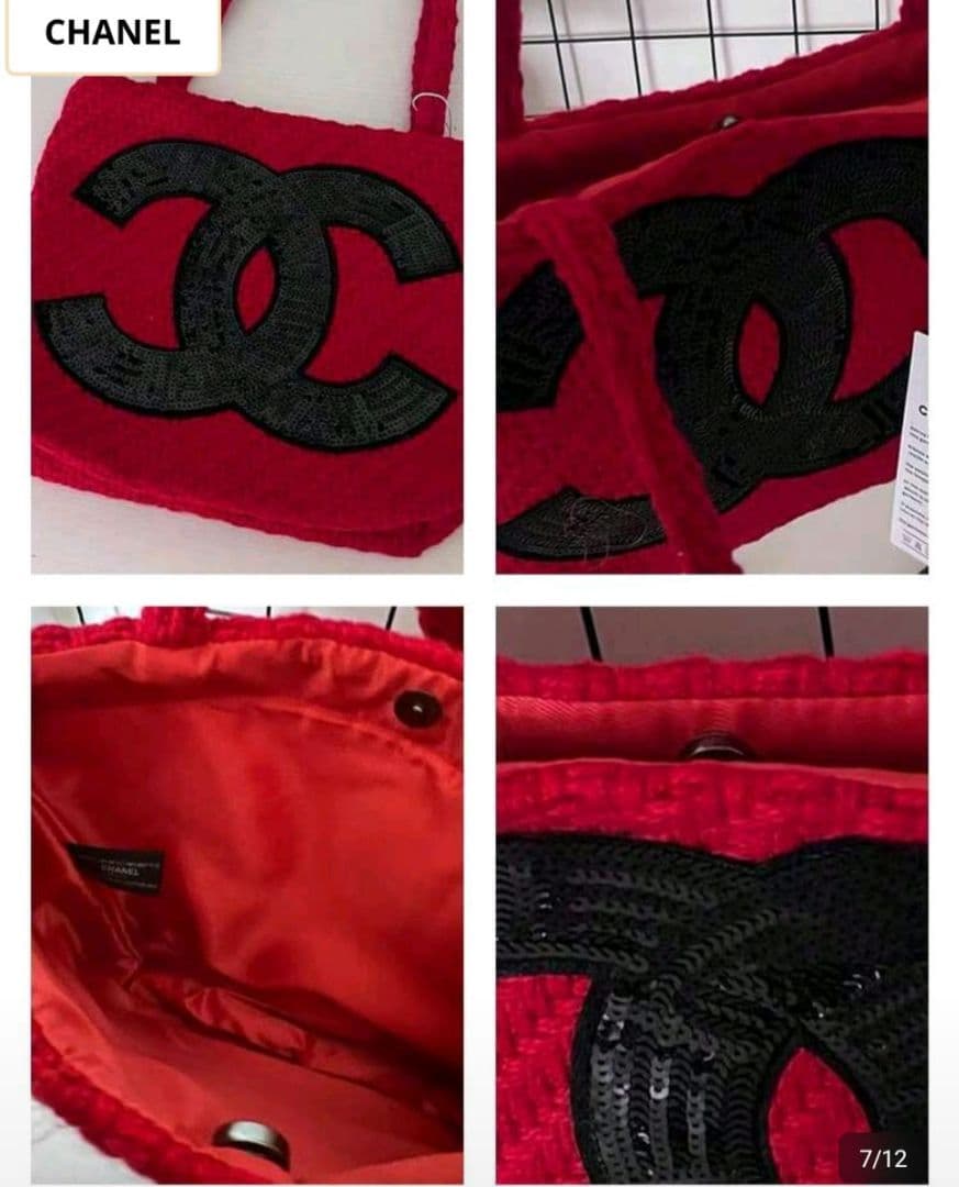 1点のみ最安値 CHANEL ノベルティ トートバッグ ビッグココマーク レッド