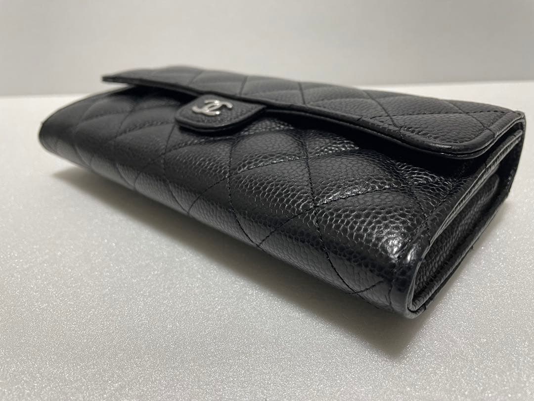 CHANEL シャネル 長財布 黒・ワイン色CLASSIC キャビアスキン正規品