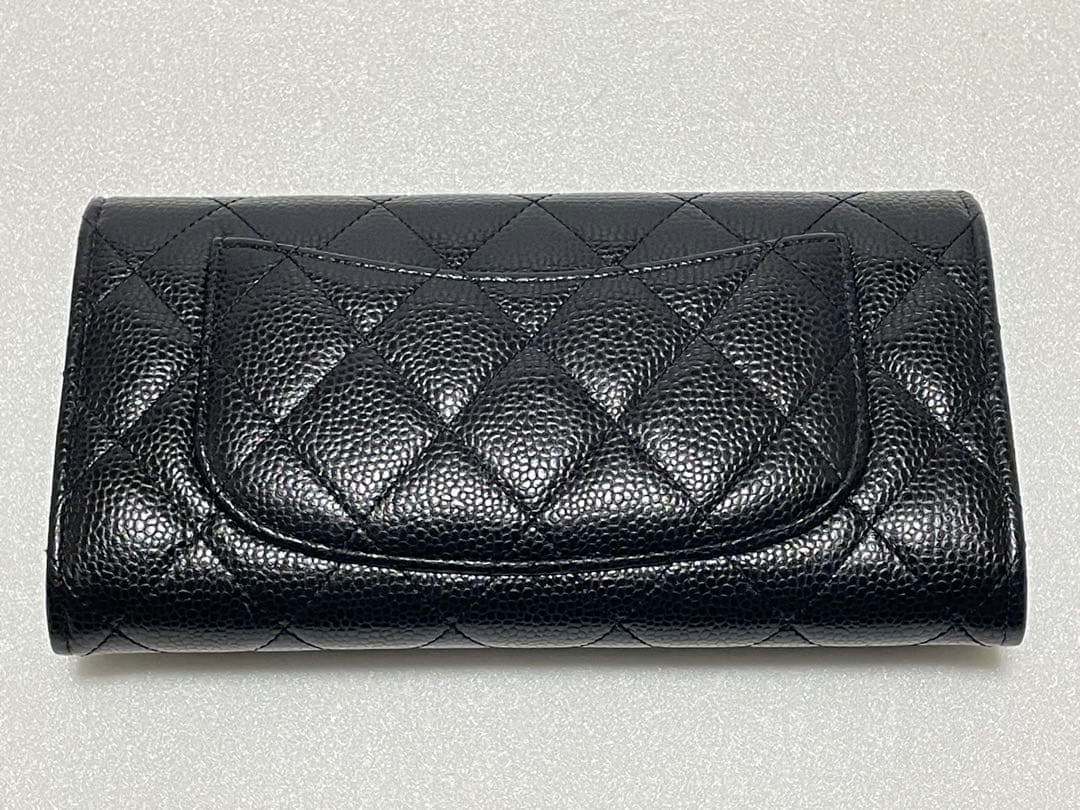 CHANEL シャネル 長財布 黒・ワイン色CLASSIC キャビアスキン正規品