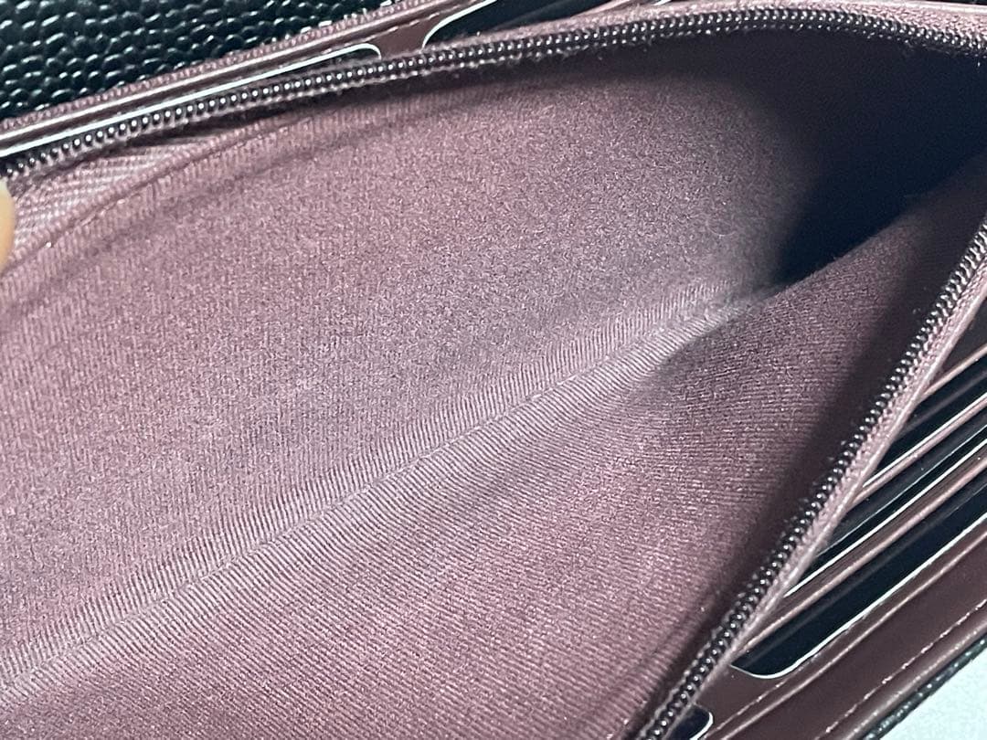 CHANEL シャネル 長財布 黒・ワイン色CLASSIC キャビアスキン正規品