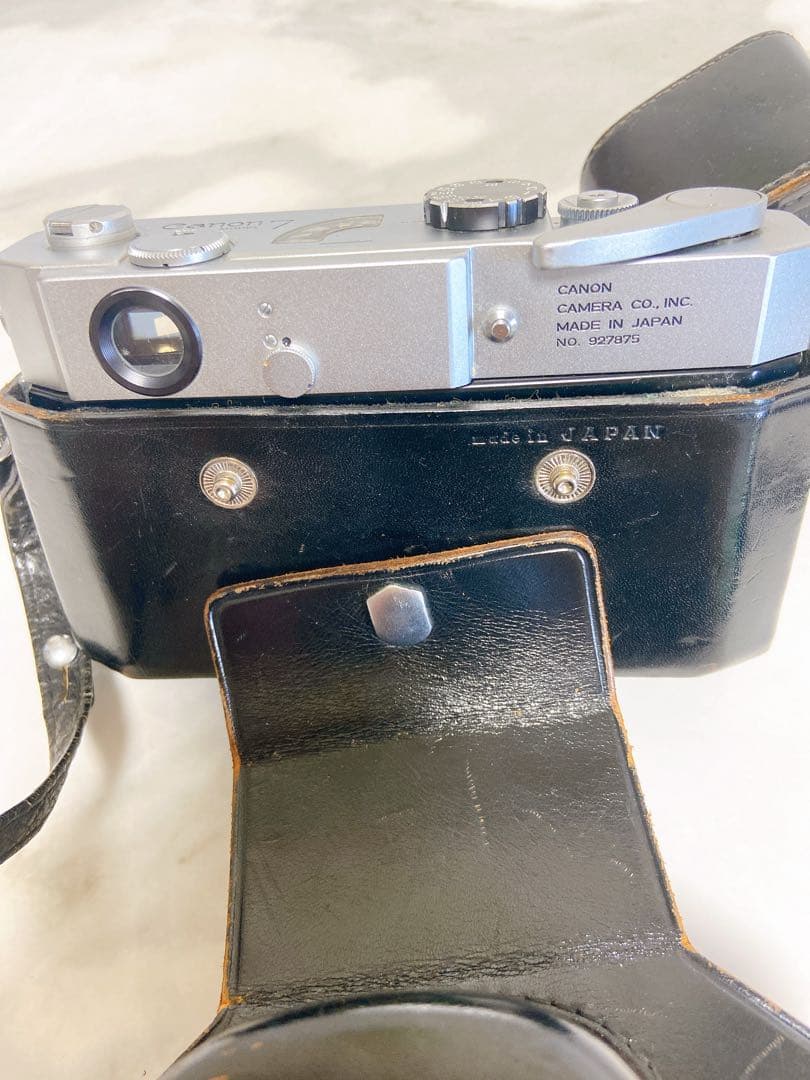 ＋【ジャンク品】キャノン７ 50mm F1.8 レンジファインダー 純正ケース付