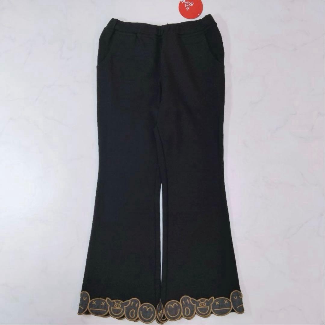 新品タグ付き　アルベロベロ　オレボレブラ　ブタさんアップリケ付きストレッチパンツ