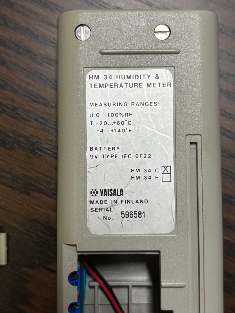 VAISALA 温湿度計　HM34 新品電池付き