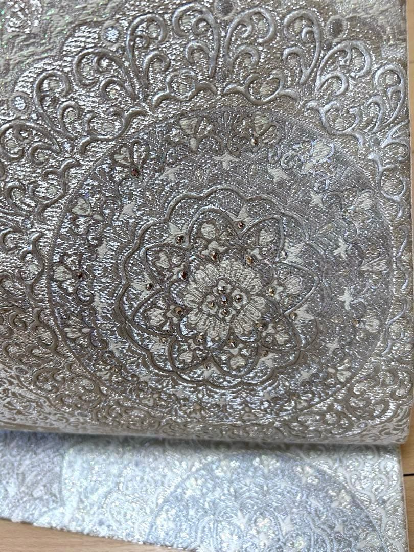 スワロフスキー 袋帯 パールトーン加工済み