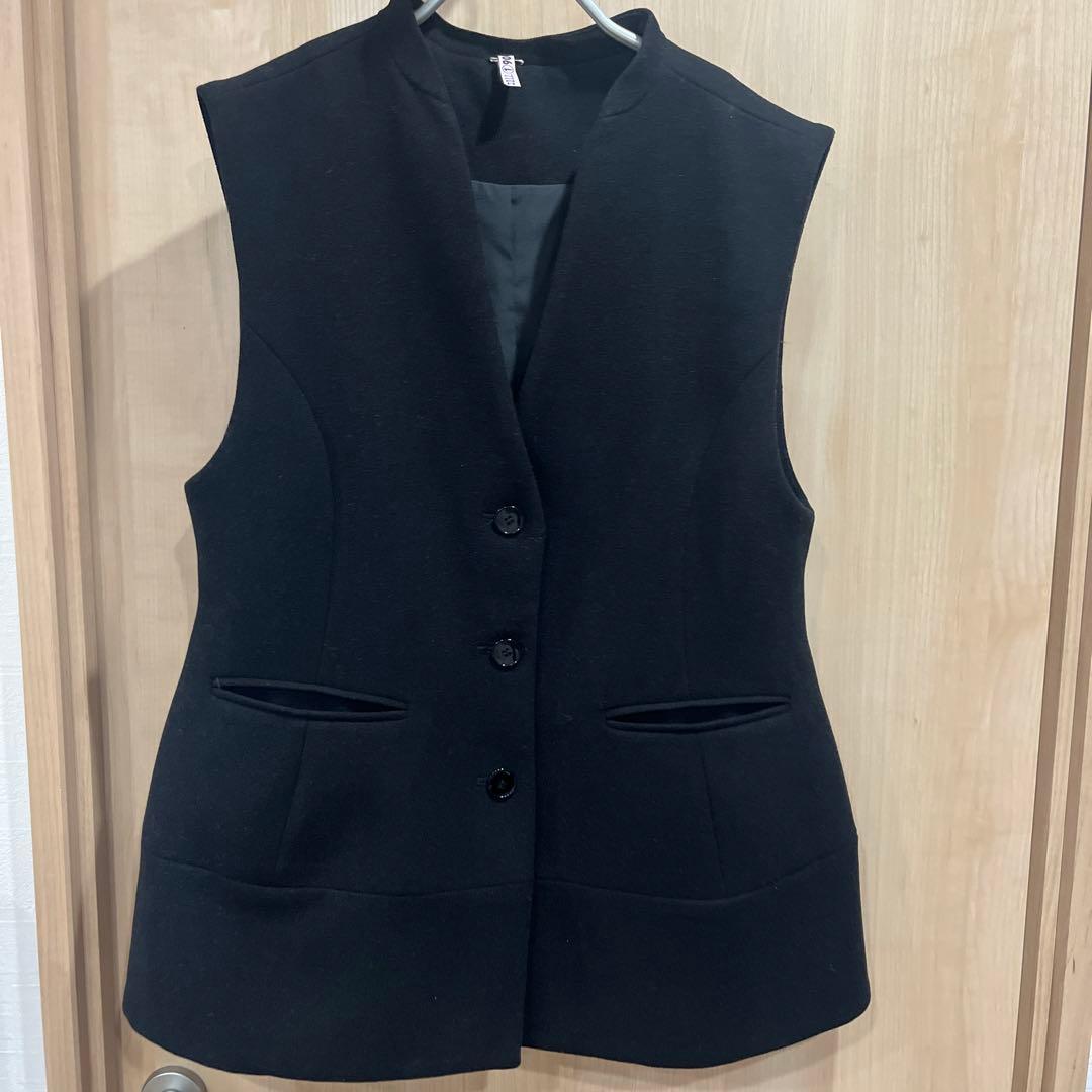 【美品】MACHATT マチャット　ウールライクベスト ブラック(おまけつき)
