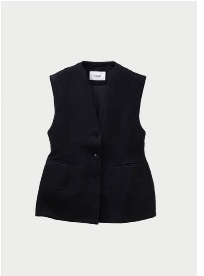 【美品】MACHATT マチャット　ウールライクベスト ブラック(おまけつき)