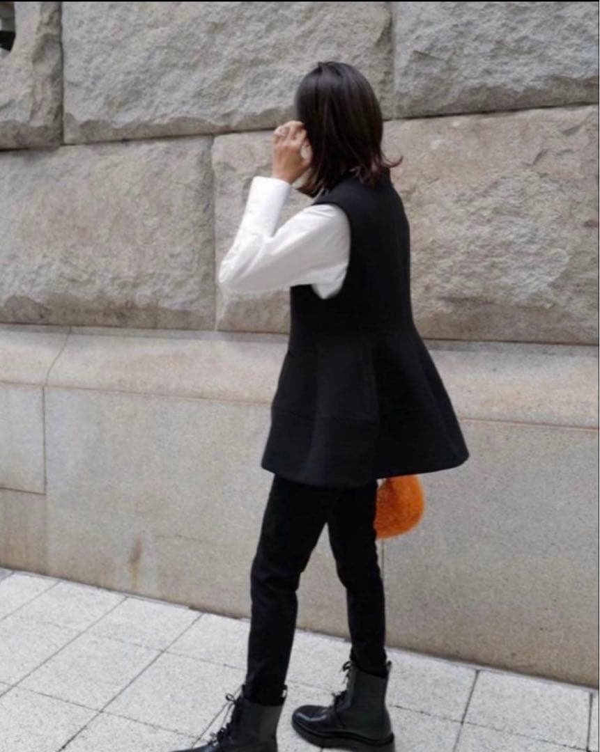 【美品】MACHATT マチャット　ウールライクベスト ブラック(おまけつき)