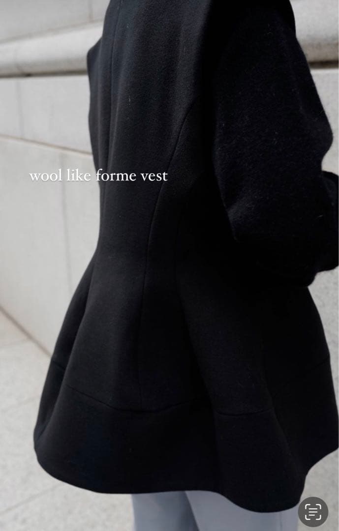 【美品】MACHATT マチャット　ウールライクベスト ブラック(おまけつき)