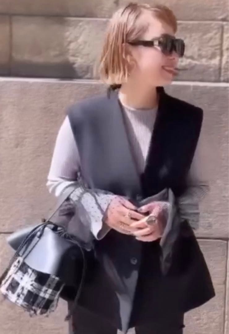 【美品】MACHATT マチャット　ウールライクベスト ブラック(おまけつき)