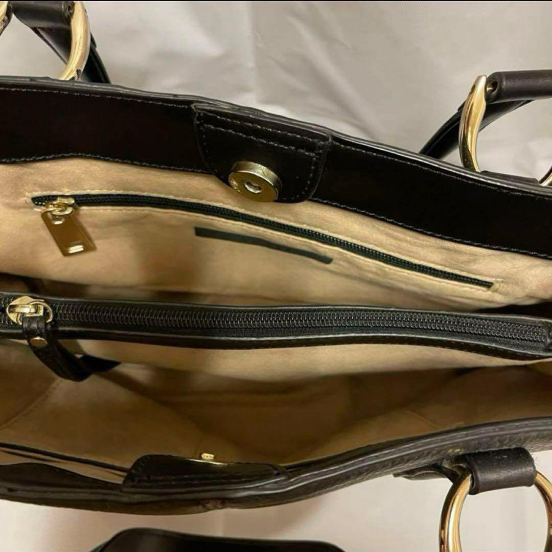 アナイ レザーバッグ 黒 ブラック 本革 A4収納可 通勤 仕事 新品未使用