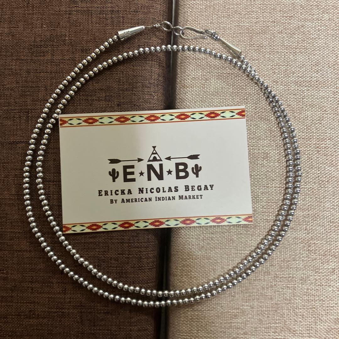 エリッカニコラスビゲイ　ナバホパール　ネックレス　ENB刻印
