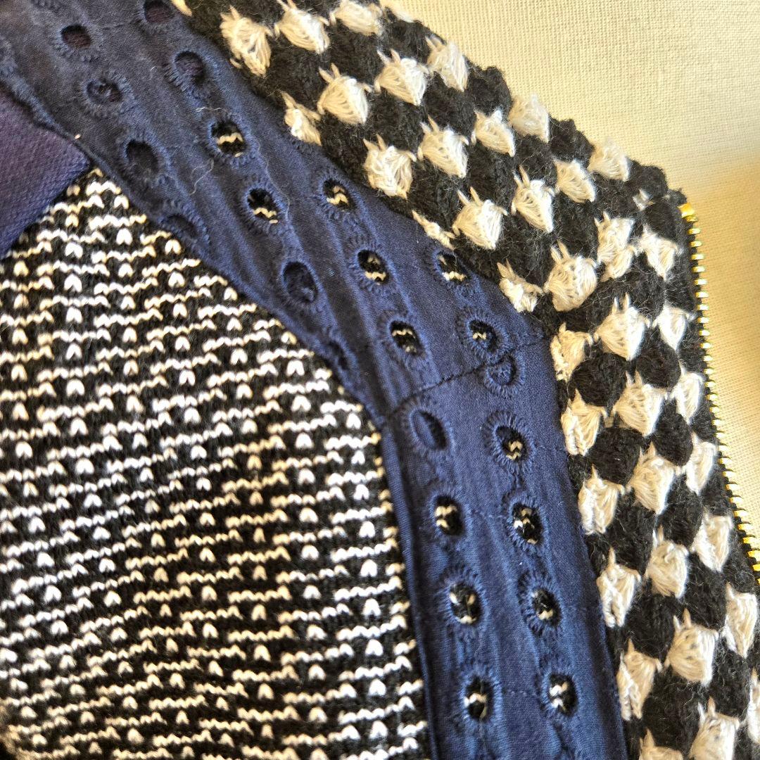 TORY BURCH トリーバーチ ノーカラー ジャケット ツイード 金ボタン