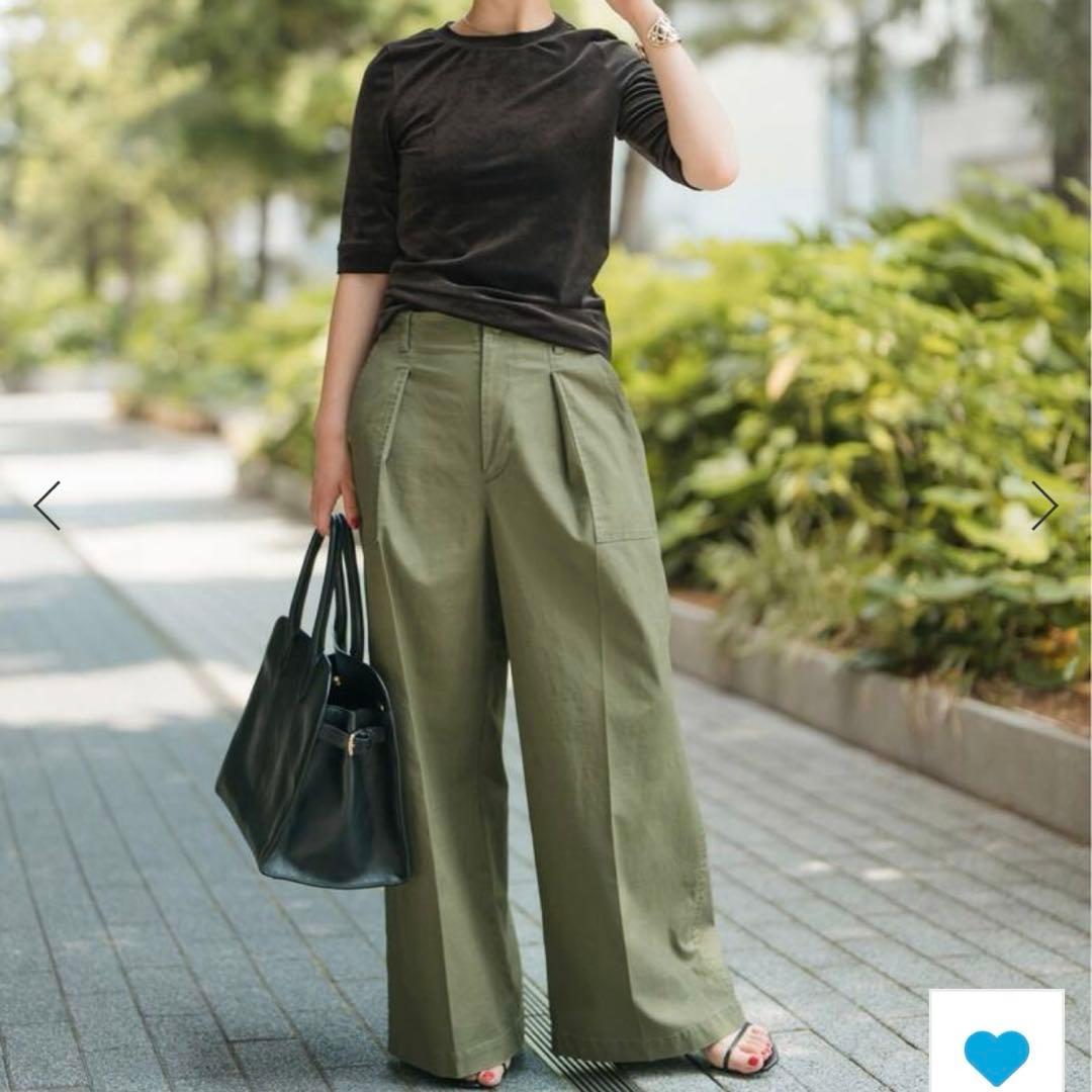 Spick and Span バックサテンカーゴワイドパンツ サイズ34