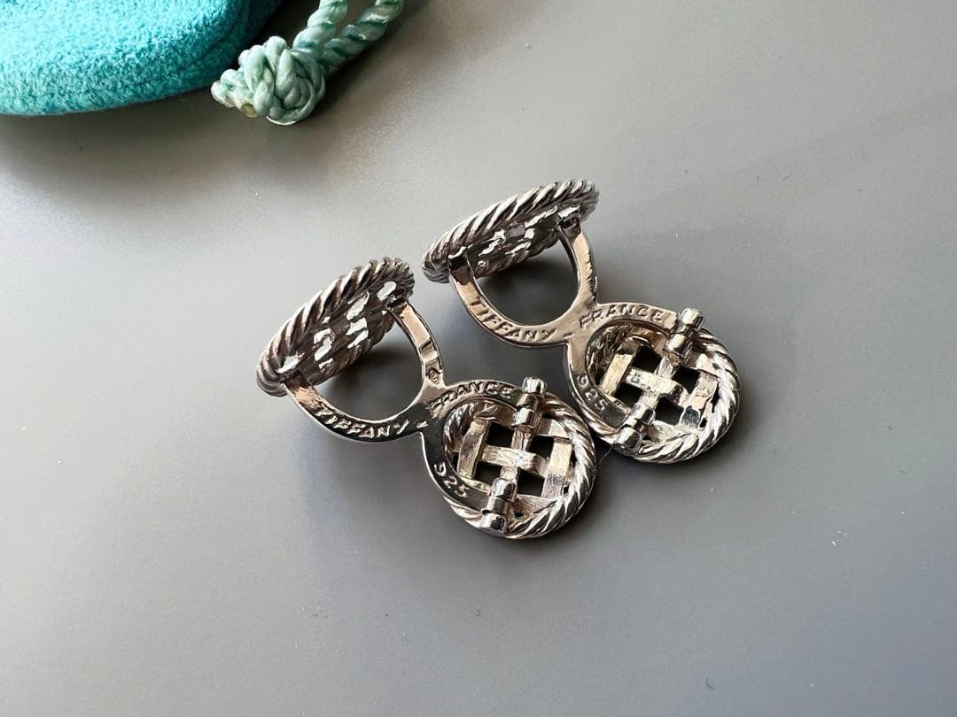 ティファニー　編み込み　サークル　カフス