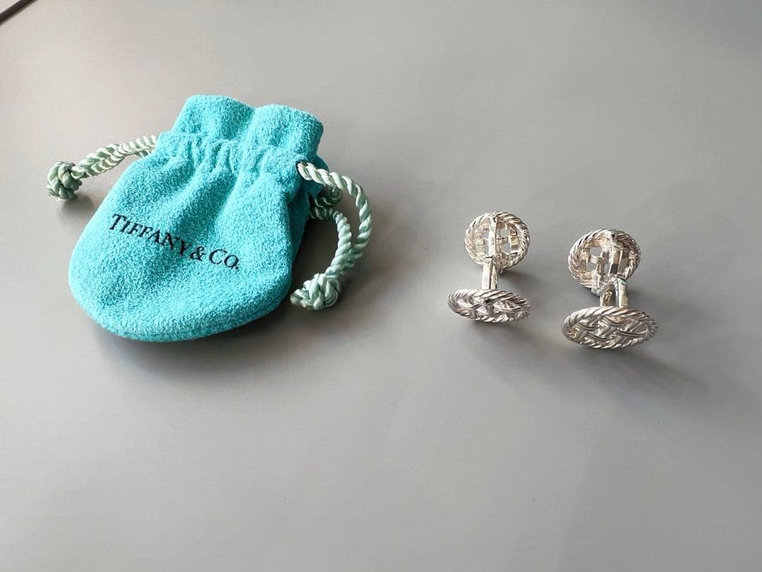 ティファニー　編み込み　サークル　カフス