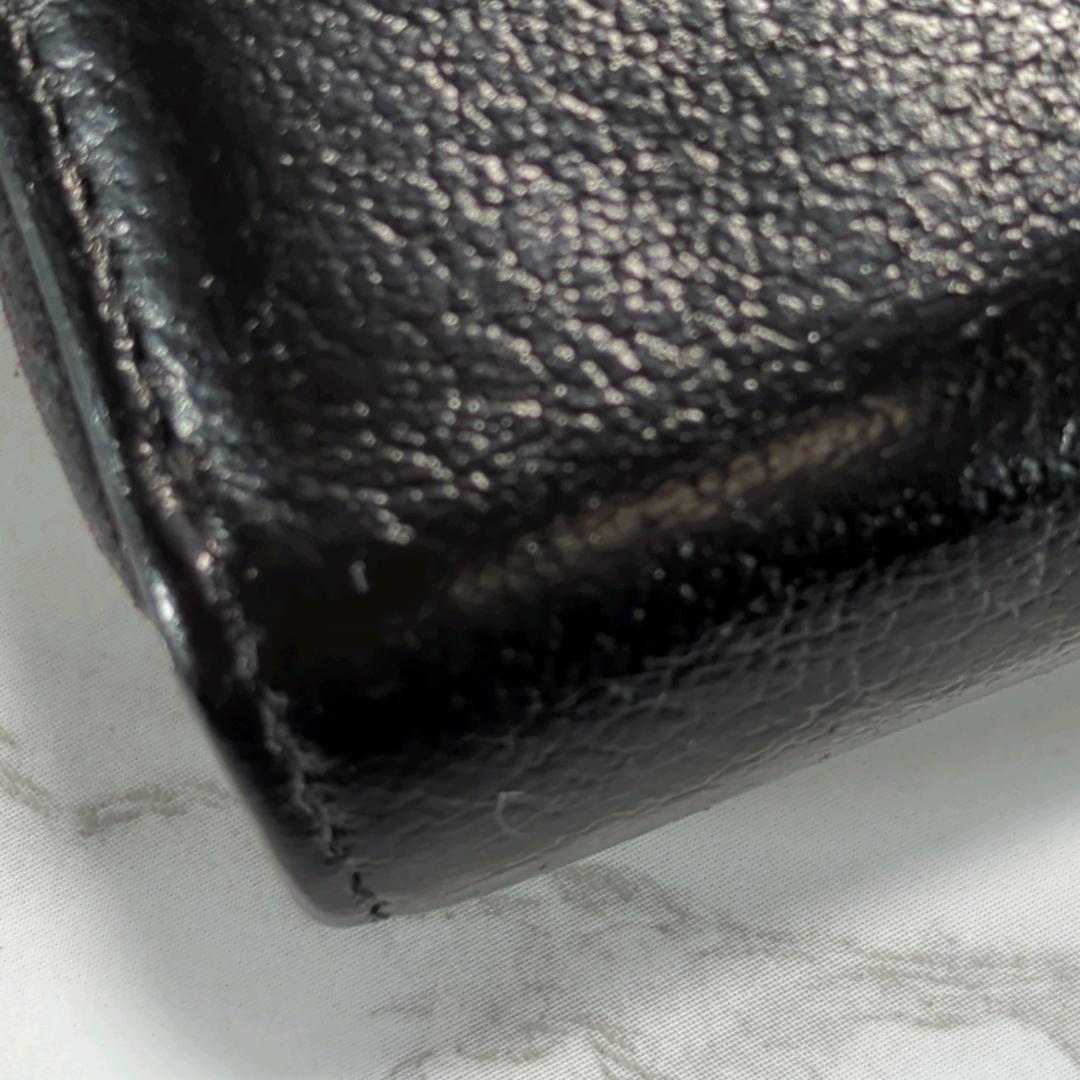 イブサンローラン　カサンドラ　刺繍長財布　ラウンドファスナー　ブラック