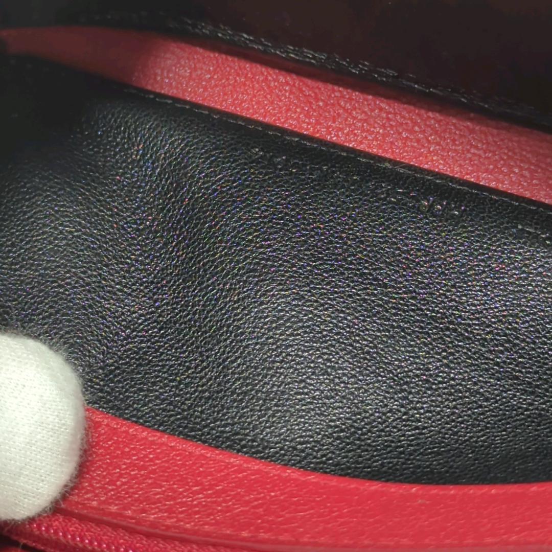 イブサンローラン　カサンドラ　刺繍長財布　ラウンドファスナー　ブラック