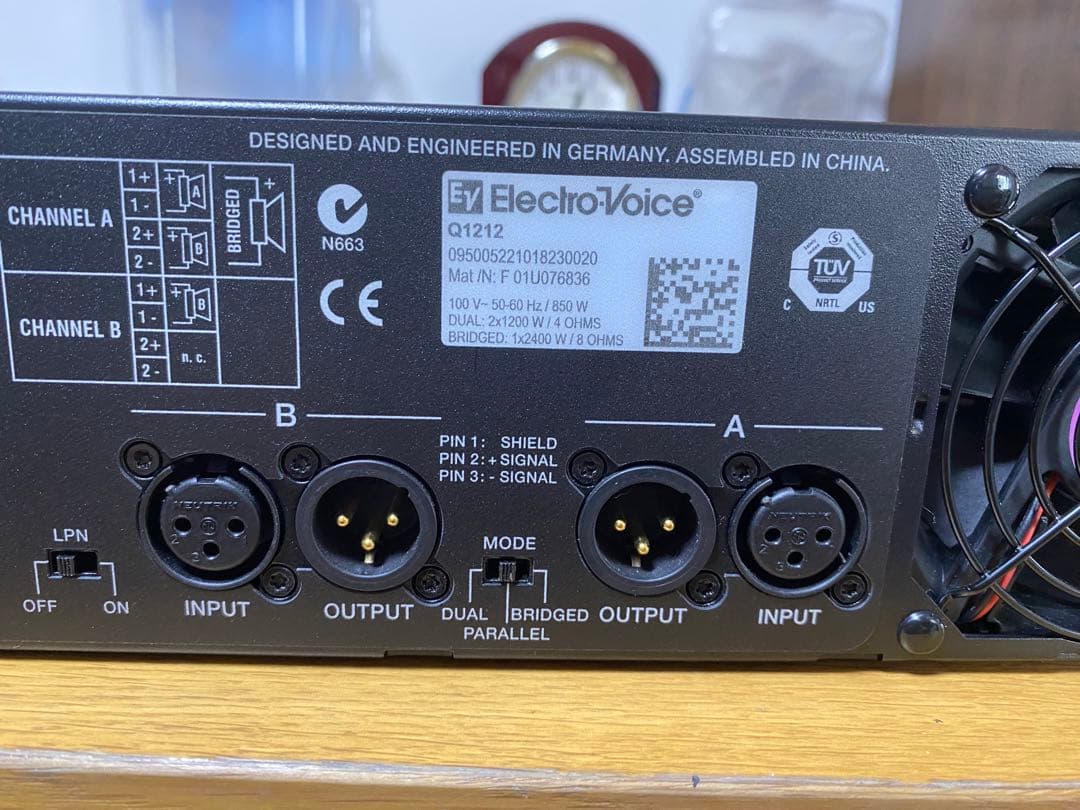 EV Q1212 パワーアンプ 動作確認済み。良い品。