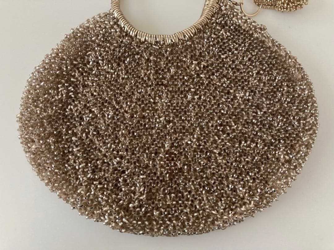 【美品】アンテプリマゴールド ビーズ ワイヤーバック★チャーム付き