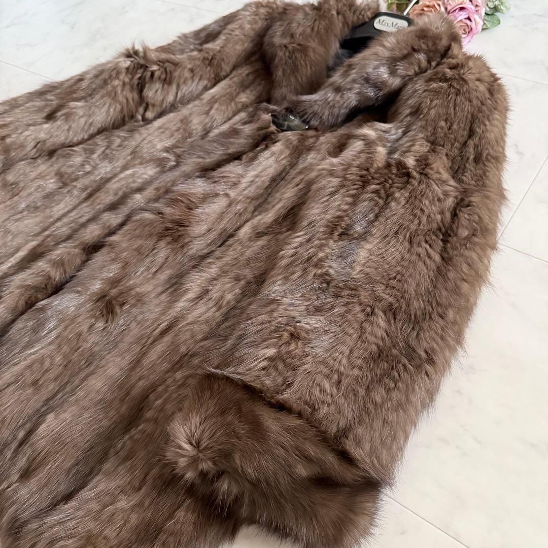 ロシアンセーブル 2way リバーシルブル ファーコート なめし柔らか