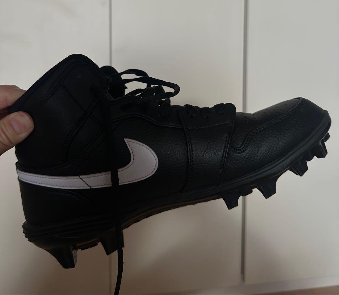 アメフトスパイクJORDAN1 MID ALPHA MENACEブラック29cm